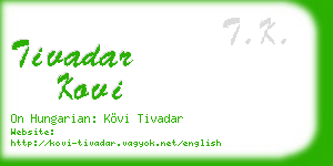tivadar kovi business card