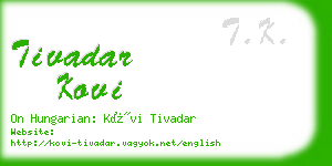 tivadar kovi business card